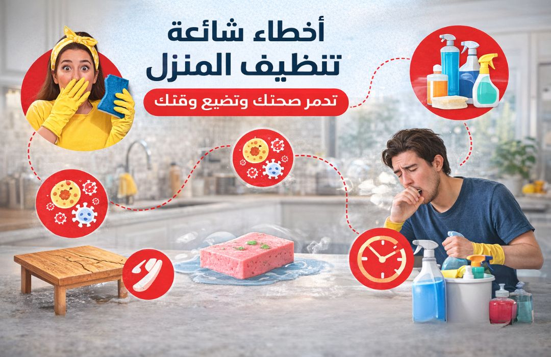 أخطاء شائعة في تنظيف المنزل